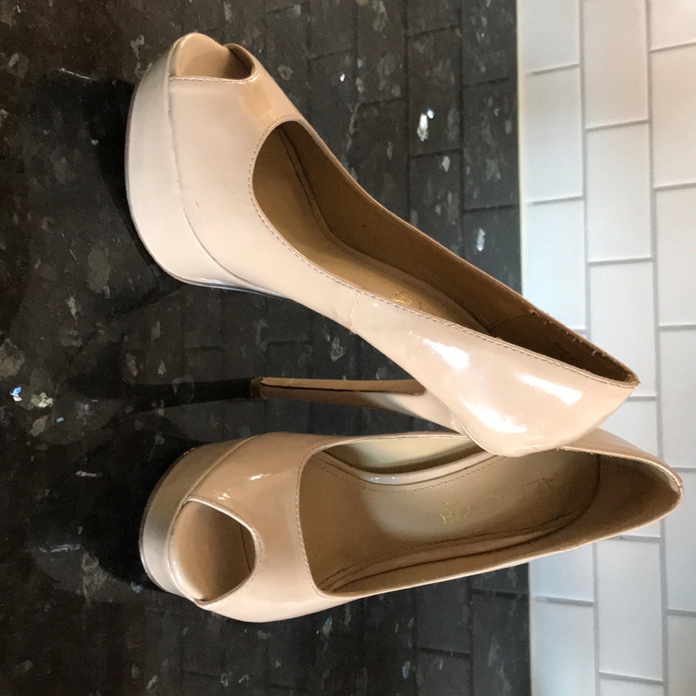 Aldo Nude Peep Toe Heels